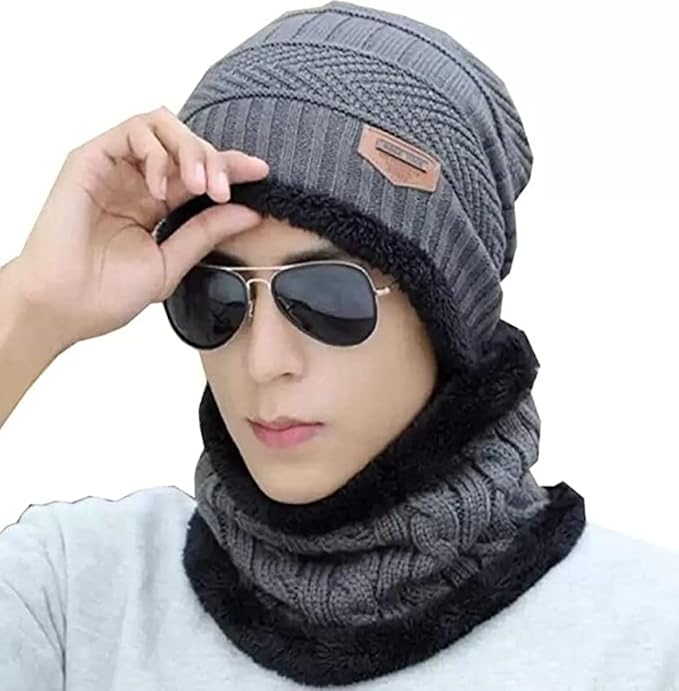 Woolen Cap with Neck Warmer