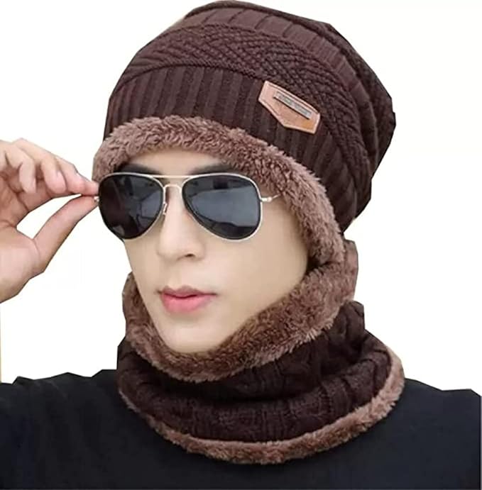 Woolen Cap with Neck Warmer