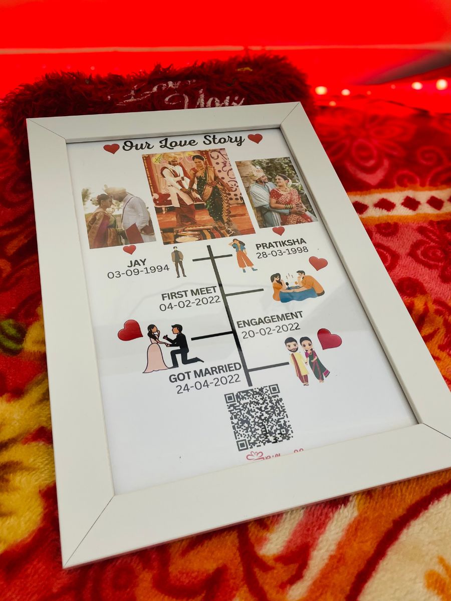 QR CodeWali Our Love Story Frame