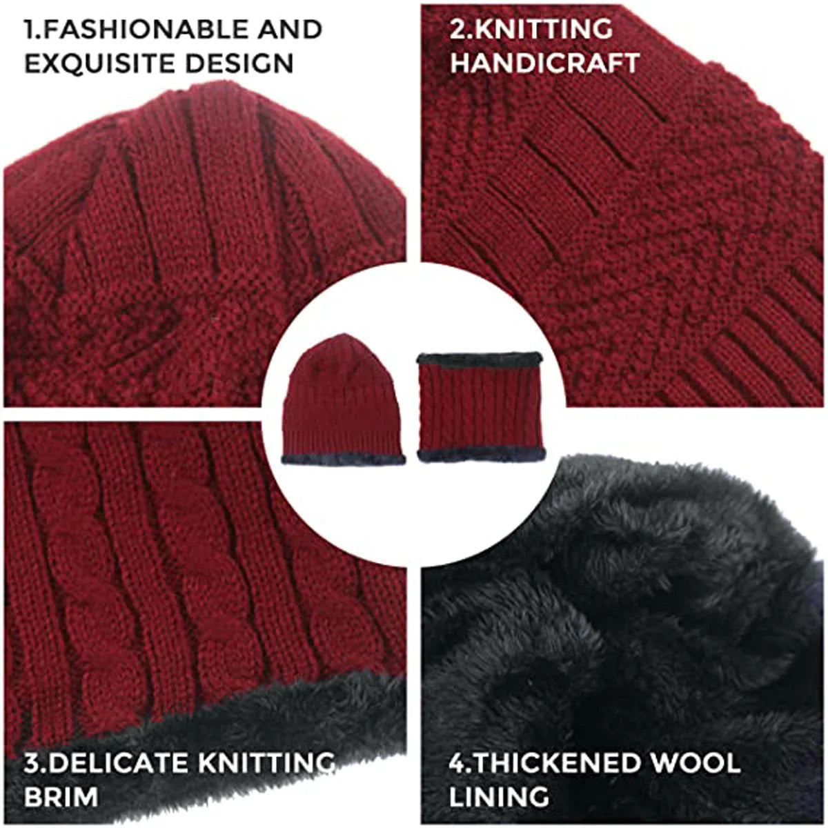 Woolen Cap with Neck Warmer