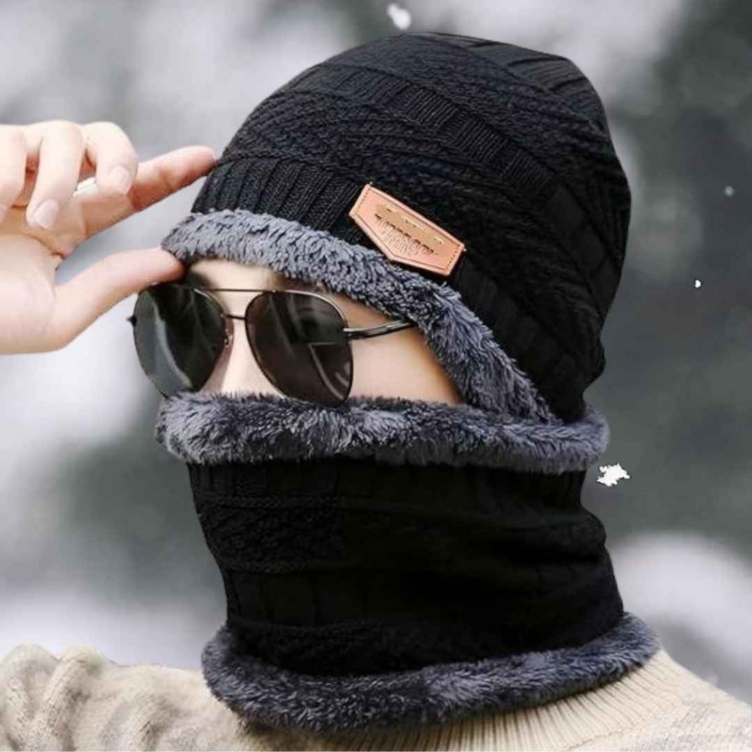 Woolen Cap with Neck Warmer